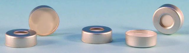 Crimp seals with PTFE/silicone septa