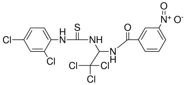 3-NITRO-N-(2,2,2-TRICHLORO-1-(3-(2,4-DICHLORO-PH)-THIOUREIDO)-ETHYL)-BENZAMIDE