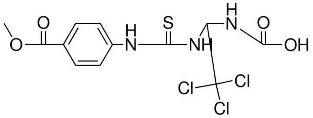 (2,2,2-TRICHLORO-1-(3-(4-METHOXYCARBONYL-PH)-THIOUREIDO)-ETHYL)-CARBAMIC ACID