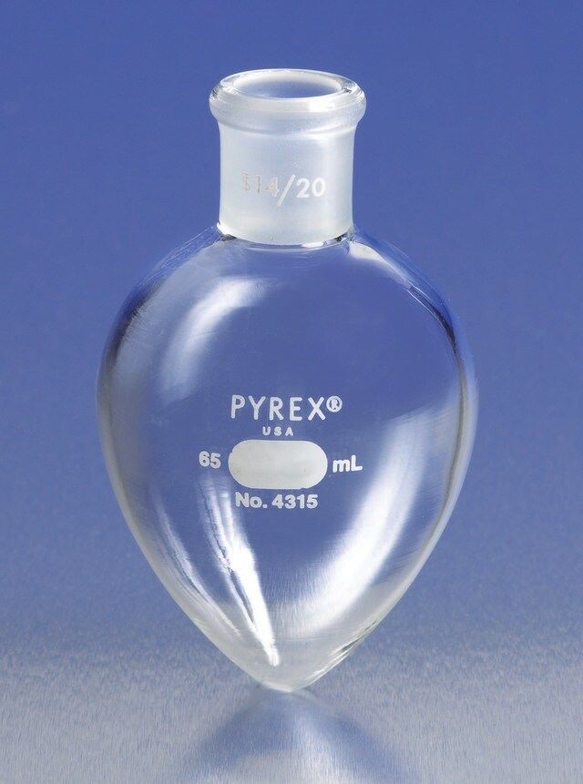 Pyrex<sup>®</sup> pear-shaped flask, with ST 14/20 outer joint