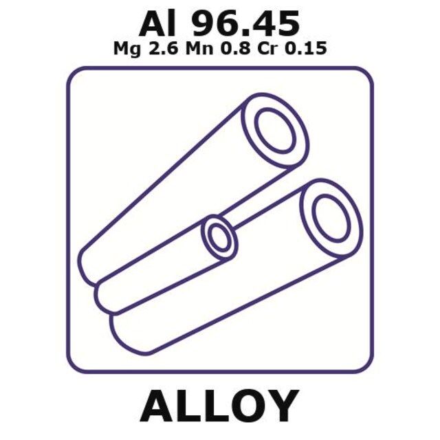 Aluminum-magnesium-manganese-chromium alloy, Al96.45Mg2.6Mn0.8Cr0.15