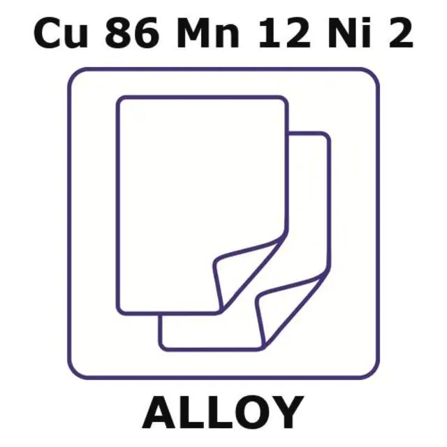 Manganin<sup>®</sup>-resistance alloy, Cu86Mn12Ni2