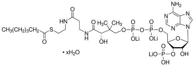 Hexanoyl coenzyme A trilithium salt hydrate