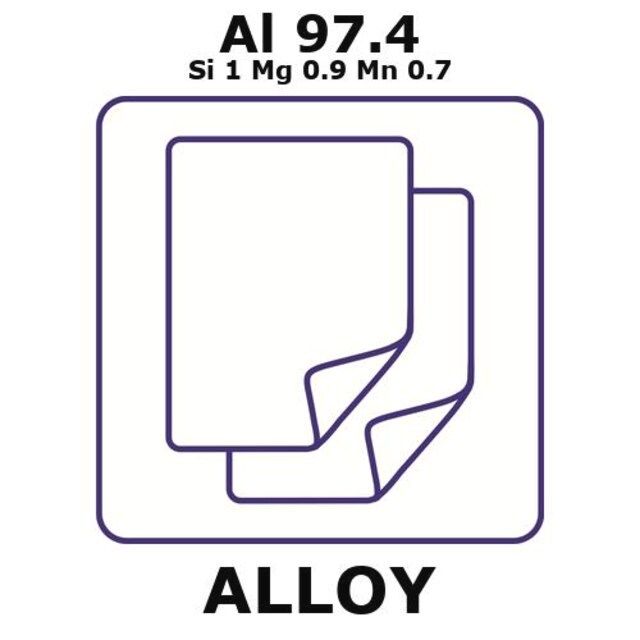 Aluminum alloy 6082, Al97.4Si1Mg0.9Mn0.7