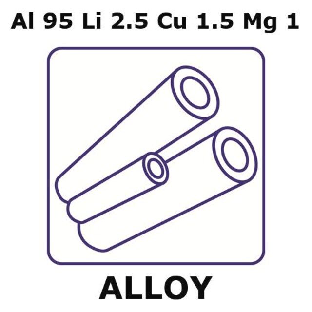 Aluminum-lithium-copper alloy, Al95Li2.5Cu1.5Mg1