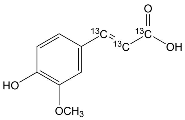 Ferulic acid-1,2,3-<sup>13</sup>C<sub>3</sub>