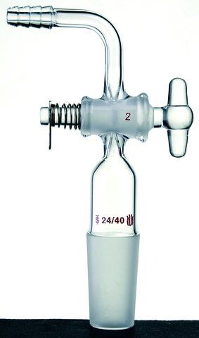 Synthware<sup>TM</sup> 90 degree vacuum adapter with glass stopcock