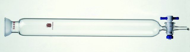 Synthware<sup>TM</sup> chromatography column with with spherical joint and PTFE stopcock