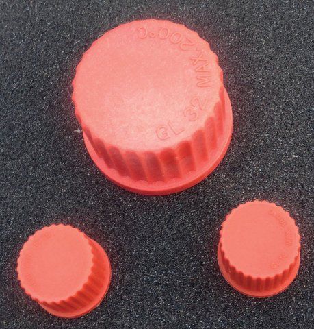 Synthware<sup>TM</sup> Nylon cap with PTFE faced silicone liner