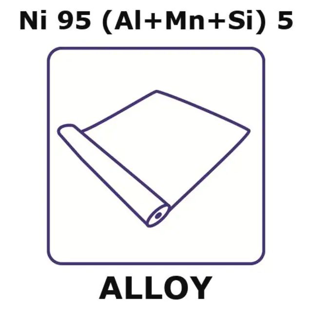 T2-thermocouple alloy, Ni95(Al+Mn+Si)5