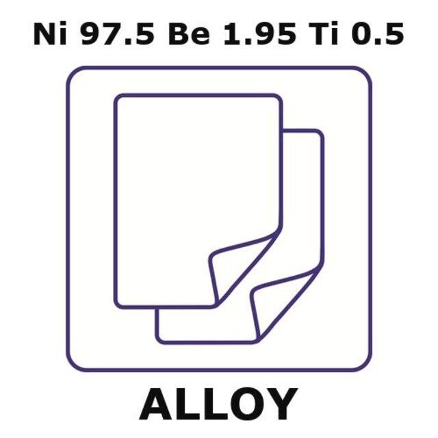 Nickel-beryllium-titanium alloy, Ni97.5Be1.95Ti0.5