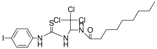 NONANOIC ACID (2,2,2-TRICHLORO-1-(3-(4-IODO-PHENYL)-THIOUREIDO)-ETHYL)-AMIDE