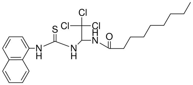 NONANOIC ACID (2,2,2-TRICHLORO-1-(3-NAPHTHALEN-1-YL-THIOUREIDO)-ETHYL)-AMIDE