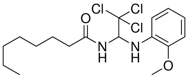 OCTANOIC ACID (2,2,2-TRICHLORO-1-(2-METHOXY-PHENYLAMINO)-ETHYL)-AMIDE