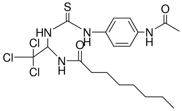 OCTANOIC ACID (1-(3-(4-ACETYLAMINO-PH)-THIOUREIDO)-2,2,2-TRICHLORO-ETHYL)-AMIDE