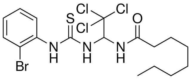 OCTANOIC ACID (1-(3-(2-BROMO-PHENYL)-THIOUREIDO)-2,2,2-TRICHLORO-ETHYL)-AMIDE