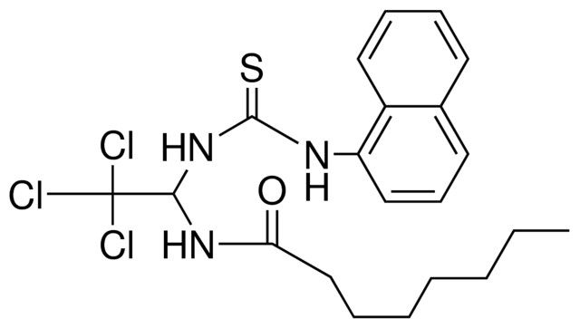 OCTANOIC ACID (2,2,2-TRICHLORO-1-(3-NAPHTHALEN-1-YL-THIOUREIDO)-ETHYL)-AMIDE