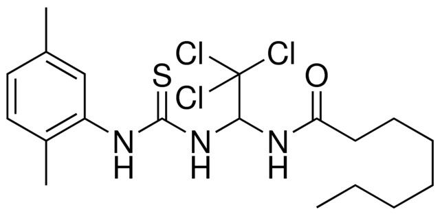 OCTANOIC ACID (2,2,2-TRICHLORO-1-(3-(2,5-DIMETHYL-PH)-THIOUREIDO)-ETHYL)-AMIDE