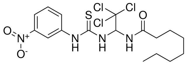 OCTANOIC ACID (2,2,2-TRICHLORO-1-(3-(3-NITRO-PHENYL)-THIOUREIDO)-ETHYL)-AMIDE