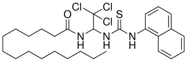 PENTADECANOIC ACID (2,2,2-TRICHLORO-1-(3-NAPHTHALEN-1-YL-THIOUREIDO)-ET)-AMIDE