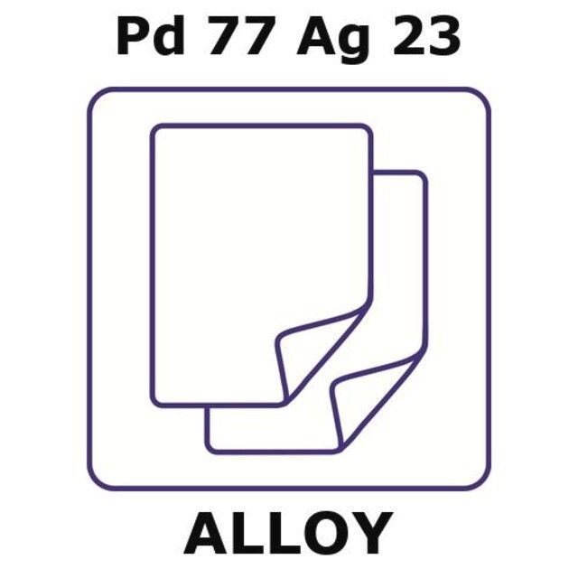 Palladium-silver alloy, Pd77Ag23