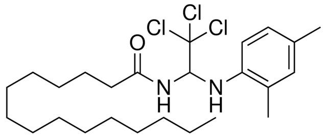 PENTADECANOIC ACID (2,2,2-TRICHLORO-1-(2,4-DIMETHYL-PHENYLAMINO)-ETHYL)-AMIDE