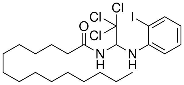 PENTADECANOIC ACID (2,2,2-TRICHLORO-1-(2-IODO-PHENYLAMINO)-ETHYL)-AMIDE