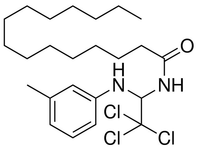 PENTADECANOIC ACID (2,2,2-TRICHLORO-1-M-TOLYLAMINO-ETHYL)-AMIDE