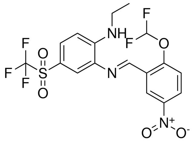 N(2)-{(E)-[2-(DIFLUOROMETHOXY)-5-NITROPHENYL]METHYLIDENE}-N(1)-ETHYL-4-[(TRIFLUOROMETHYL)SULFONYL]-1,2-BENZENEDIAMINE