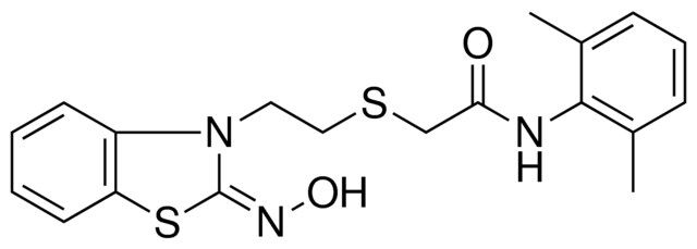 N(2,6-DI-ME-PH)-2-(2-(2-HYDROXYIMINO-BENZOTHIAZOL-3-YL)-ETHYLSULFANYL)-ACETAMIDE