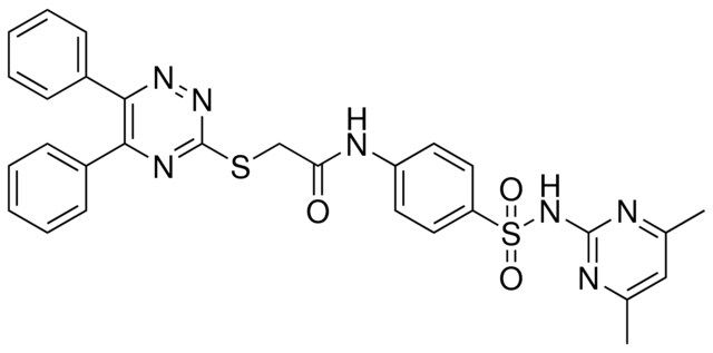 N-(4-{[(4,6-DIMETHYL-2-PYRIMIDINYL)AMINO]SULFONYL}PHENYL)-2-[(5,6-DIPHENYL-1,2,4-TRIAZIN-3-YL)SULFANYL]ACETAMIDE