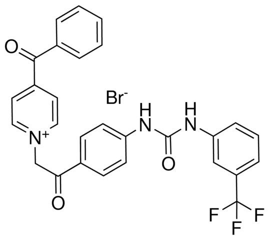 N-(4-((4-BENZOYL-1-PYRIDINIUMYL)ACETYL)PHENYL)-N'-(3-(TRIFLUOROMETHYL)PHENYL)UREA BROMIDE