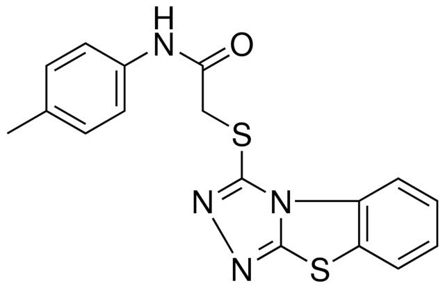 N-(4-METHYLPHENYL)-2-((1,2,4)TRIAZOLO(3,4-B)(1,3)BENZOTHIAZOL-3-YLTHIO)ACETAMIDE