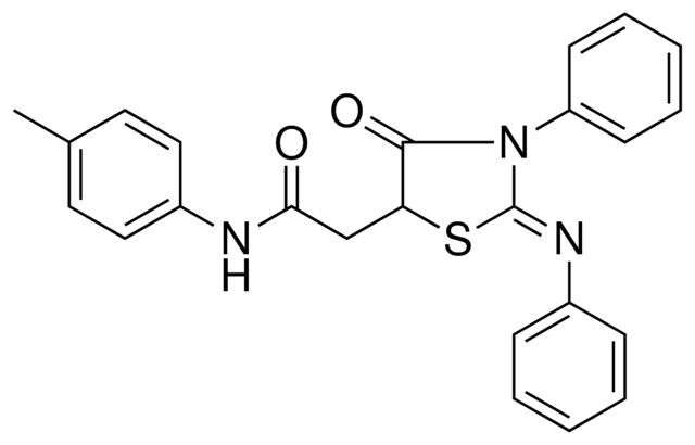 N-(4-METHYLPHENYL)-2-(4-OXO-3-PH-2-(PHENYLIMINO)-1,3-THIAZOLIDIN-5-YL)ACETAMIDE