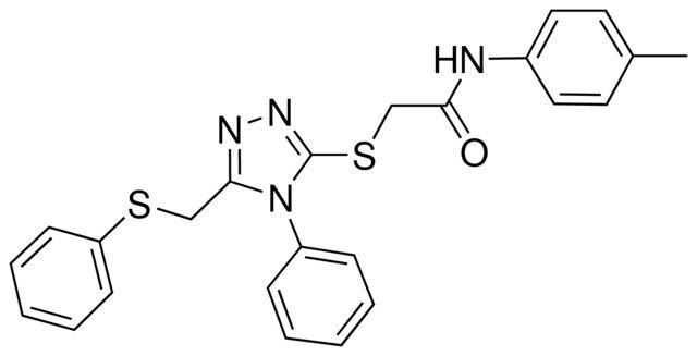 N-(4-METHYLPHENYL)-2-({4-PHENYL-5-[(PHENYLSULFANYL)METHYL]-4H-1,2,4-TRIAZOL-3-YL}SULFANYL)ACETAMIDE