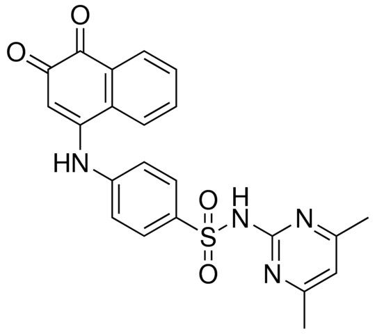 N-(4,6-DIMETHYL-2-PYRIMIDINYL)-4-[(3,4-DIOXO-3,4-DIHYDRO-1-NAPHTHALENYL)AMINO]BENZENESULFONAMIDE