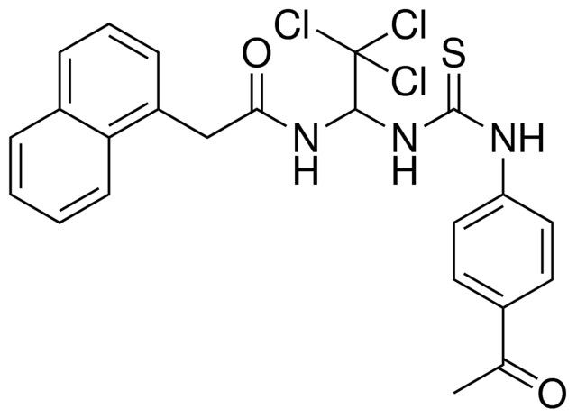 N-(1-{[(4-ACETYLANILINO)CARBOTHIOYL]AMINO}-2,2,2-TRICHLOROETHYL)-2-(1-NAPHTHYL)ACETAMIDE