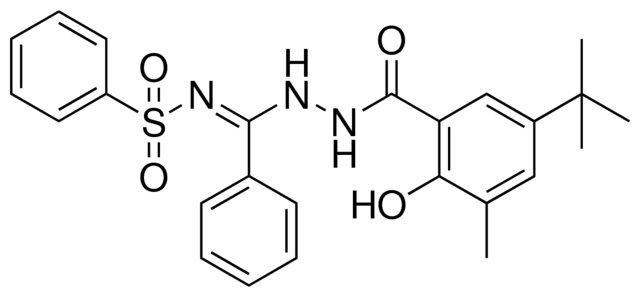 N-((N'-(5-TERT-BU-2-HO-3-ME-BENZOYL)-HYDRAZINO)-PH-METHYLENE)-BENZENESULFONAMIDE