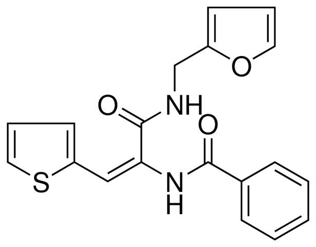 N-(1-((FURAN-2-YLMETHYL)-CARBAMOYL)-2-THIOPHEN-2-YL-VINYL)-BENZAMIDE