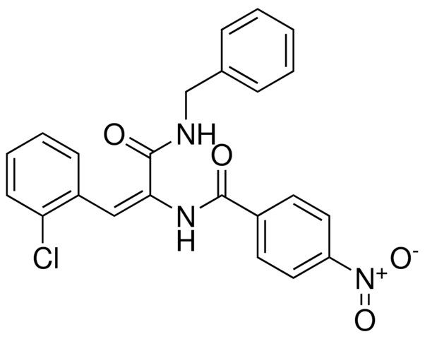 N-(1-BENZYLCARBAMOYL-2-(2-CHLORO-PHENYL)-VINYL)-4-NITRO-BENZAMIDE