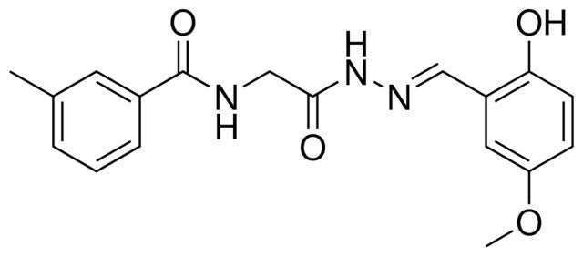 N-(2-(2-(2-HYDROXY-5-METHOXYBENZYLIDENE)HYDRAZINO)-2-OXOETHYL)-3-METHYLBENZAMIDE