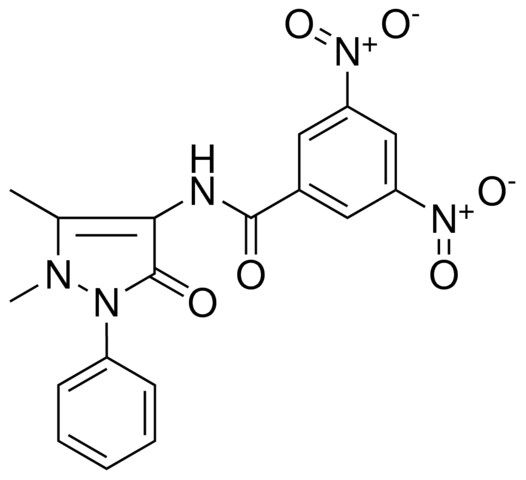 N-(1,5-DIMETHYL-3-OXO-2-PH-2,3-DIHYDRO-1H-PYRAZOL-4-YL)-3,5-DINITRO-BENZAMIDE