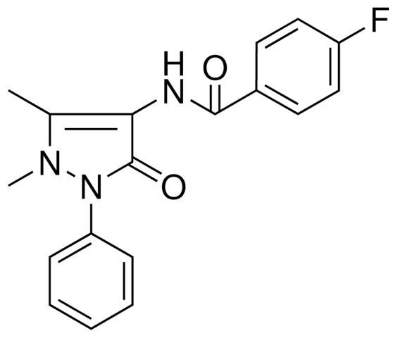 N-(1,5-DIMETHYL-3-OXO-2-PHENYL-2,3-DIHYDRO-1H-PYRAZOL-4-YL)-4-FLUORO-BENZAMIDE