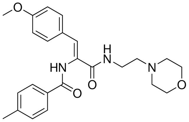 N-(2-(4-MEO-PH)-1-(((2-(4-MORPHOLINYL)ET)AMINO)CARBONYL)VINYL)-4-METHYLBENZAMIDE