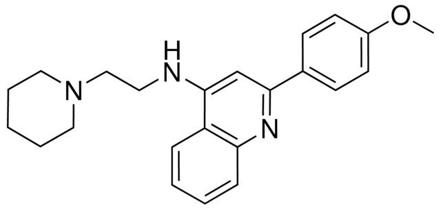 N-(2-(4-METHOXYPHENYL)-4-QUINOLINYL)-N-(2-(1-PIPERIDINYL)ETHYL)AMINE