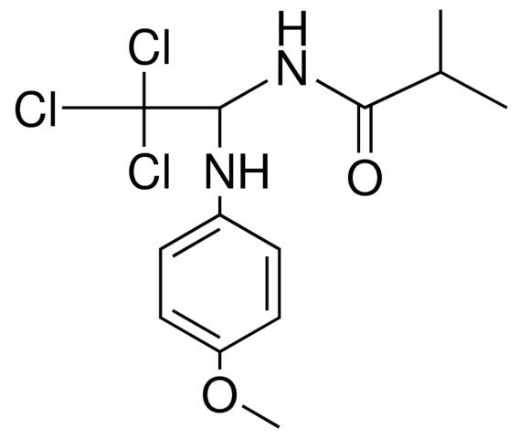 N-(2,2,2-TRICHLORO-1-(4-METHOXY-PHENYLAMINO)-ETHYL)-ISOBUTYRAMIDE