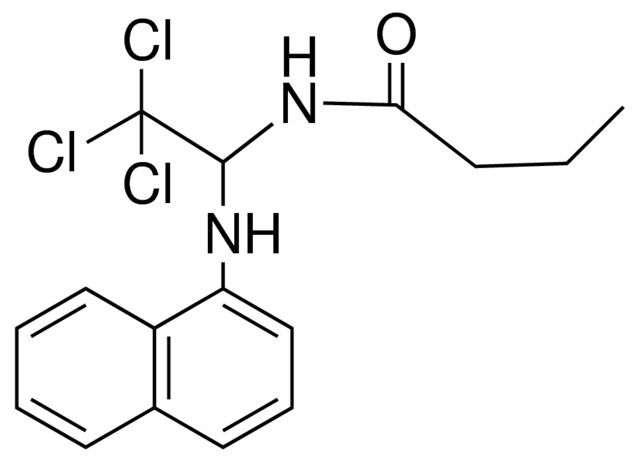 N-(2,2,2-TRICHLORO-1-(NAPHTHALEN-1-YLAMINO)-ETHYL)-BUTYRAMIDE