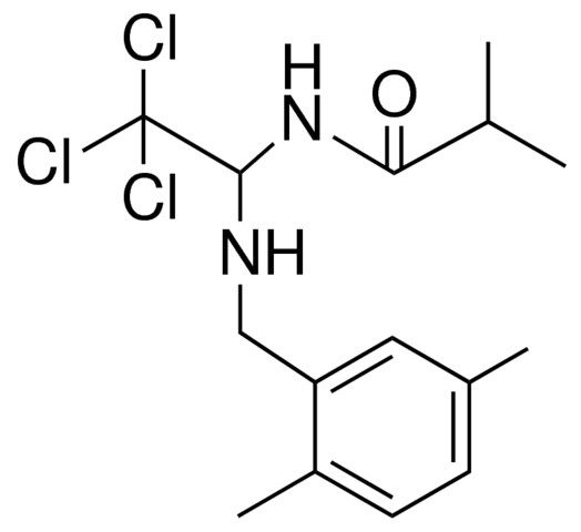 N-(2,2,2-TRICHLORO-1-(2,5-DIMETHYL-BENZYLAMINO)-ETHYL)-ISOBUTYRAMIDE