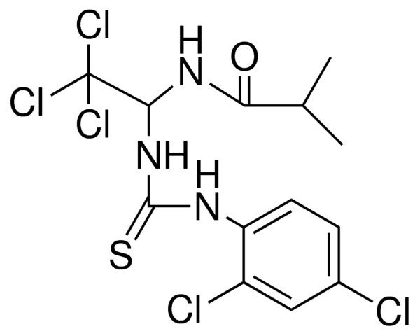 N-(2,2,2-TRICHLORO-1-(3-(2,4-DICHLORO-PHENYL)-THIOUREIDO)-ETHYL)-ISOBUTYRAMIDE