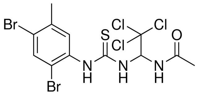 N-(2,2,2-TRICHLORO-1-(3-(2,4-DIBROMO-5-ME-PHENYL)-THIOUREIDO)-ETHYL)-ACETAMIDE